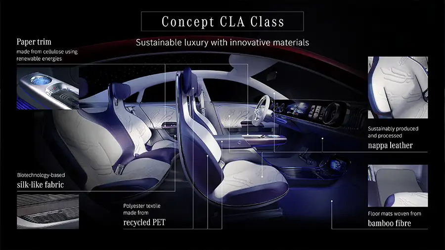 concept CLA class mercedes materiali innovativi