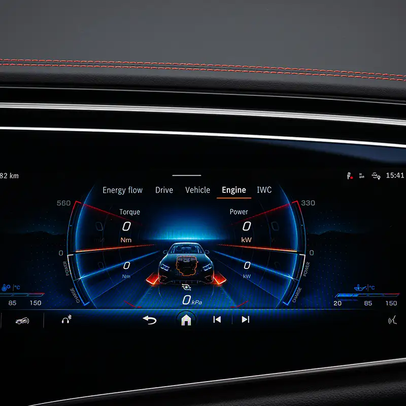 Mercedes AMG classe E 53 dettaglio interno